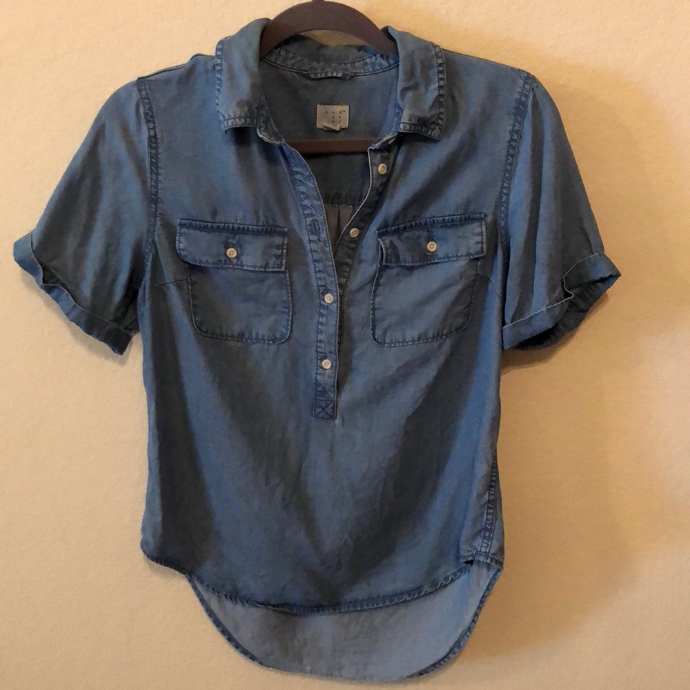Chambray top.